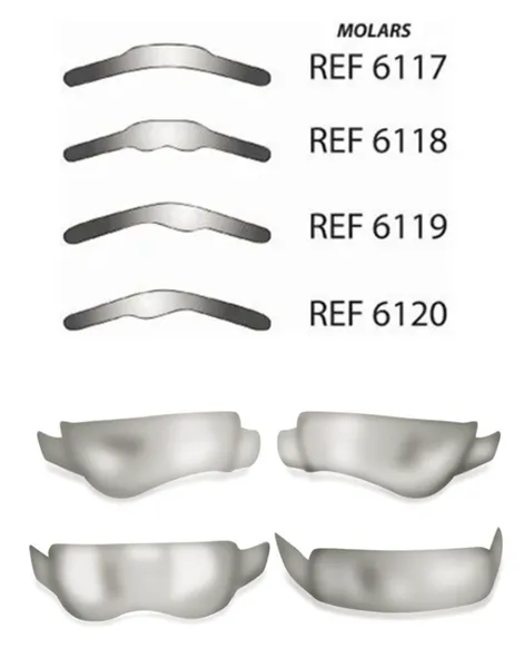 Matrice anatom.kov molar 0,03mm, 30ks - 6120