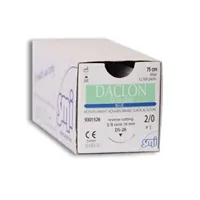 Šití Daclon nylon blue DS16, EP1,5, USP 4/0 75cm, 12ks