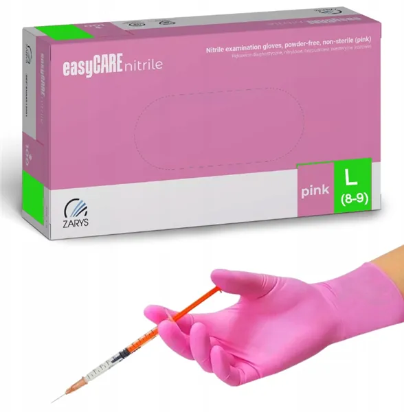 Rukavice EasyCare nitrill RŮŽOVÉ XS 100ks